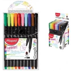 Cienkopis Graphpeps 10 szt etui z zawieszką Maped
